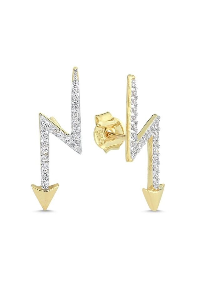 FLASH EARRINGS Sarı Altın - Tek