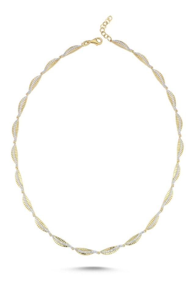 LEAVES NECKLACE Beyaz Altın