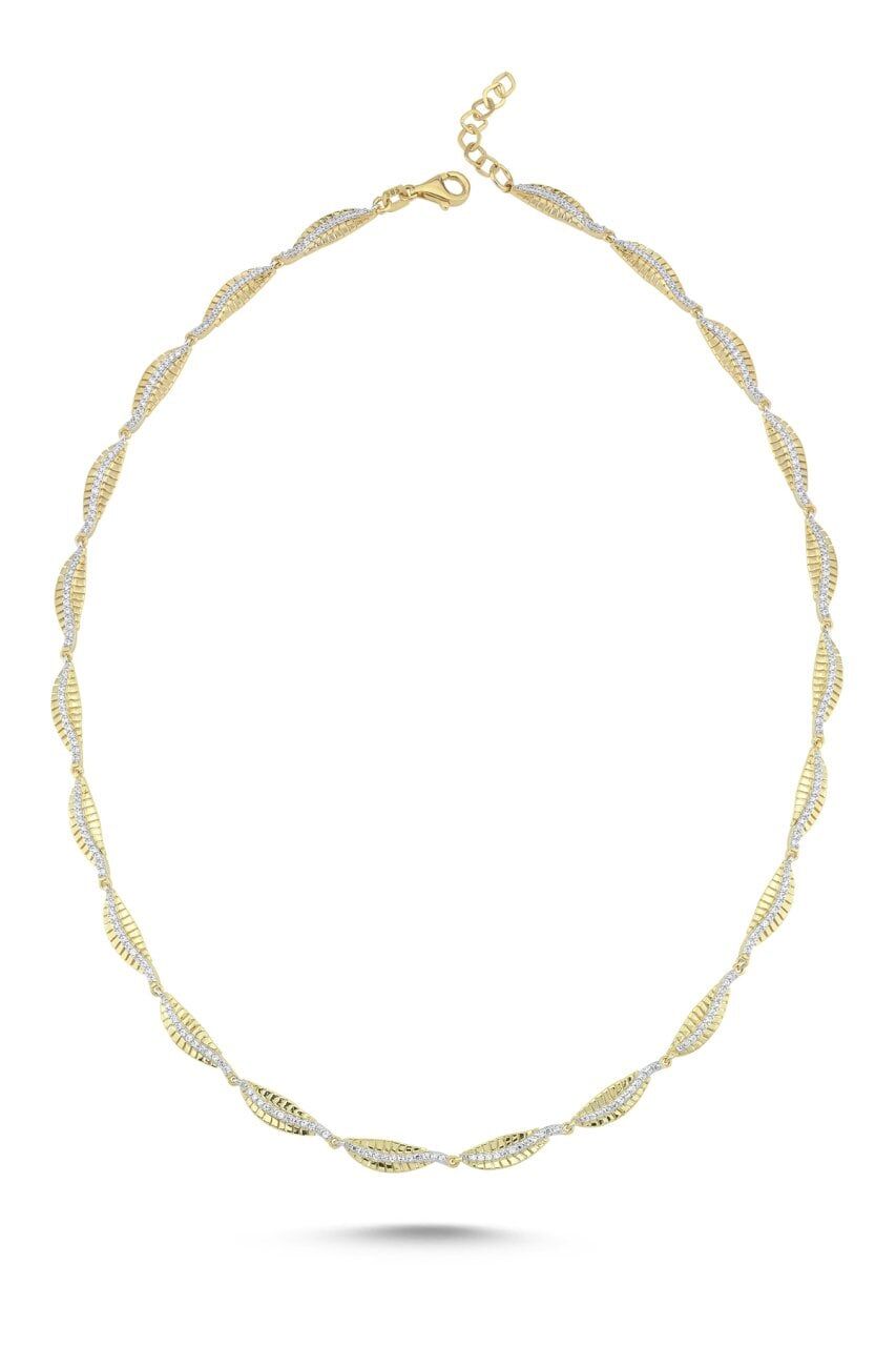 LEAVES NECKLACE Pembe Altın