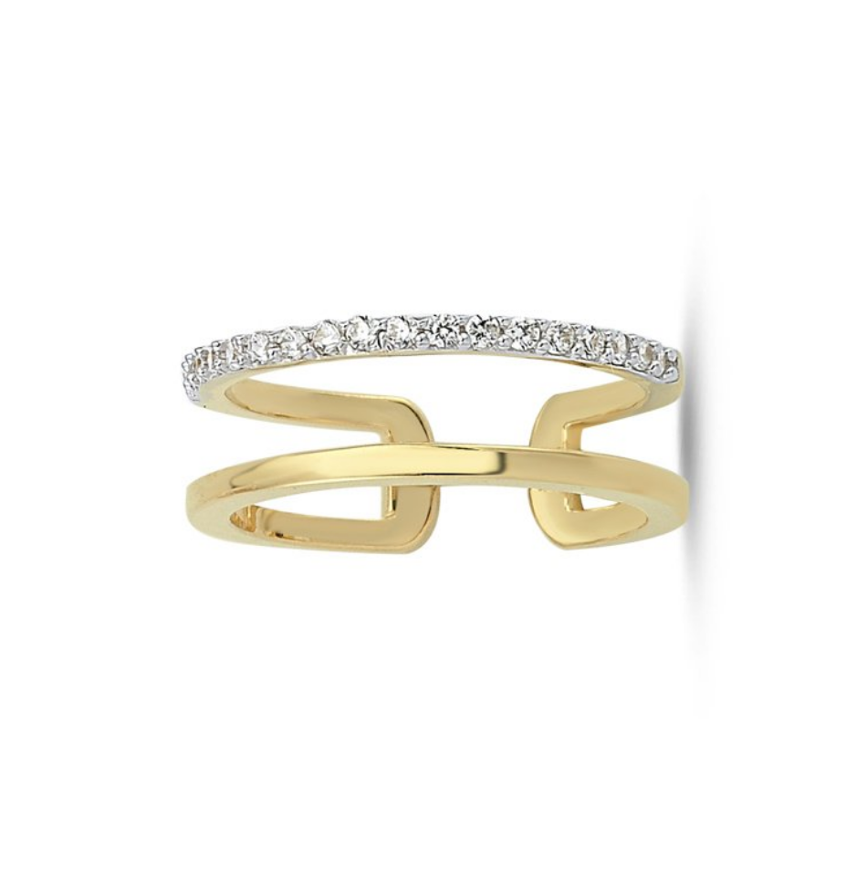 MIDI RING Beyaz Altın