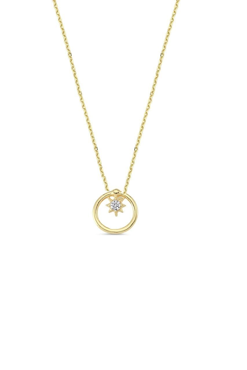 SATURN NECKLACE Beyaz Altın