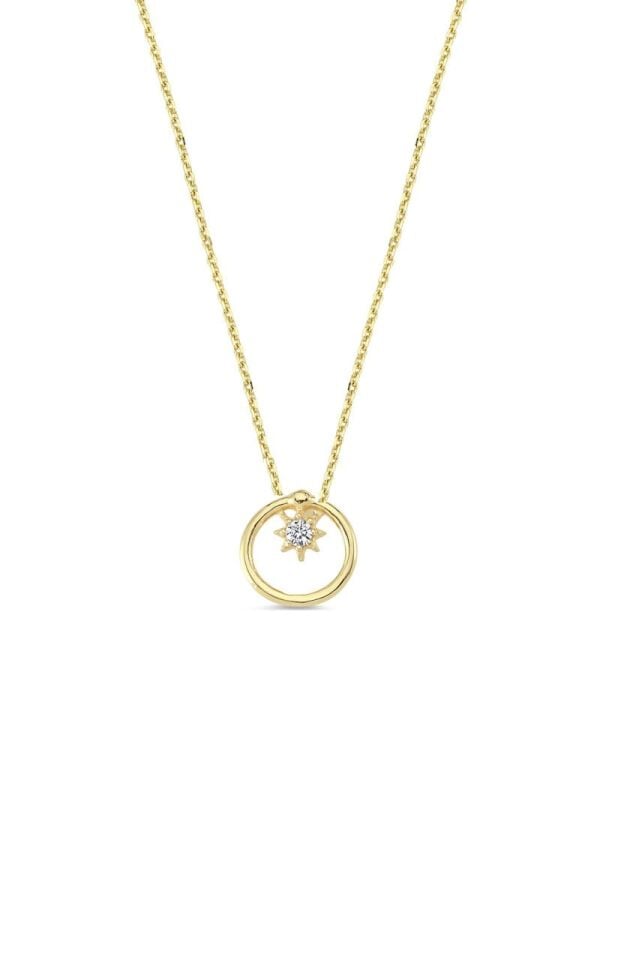 SATURN NECKLACE Beyaz Altın