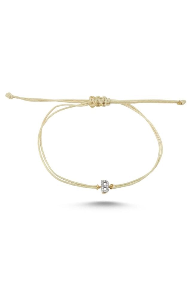 İPLİ HARF/INITIAL BİLEKLİK F - Mor