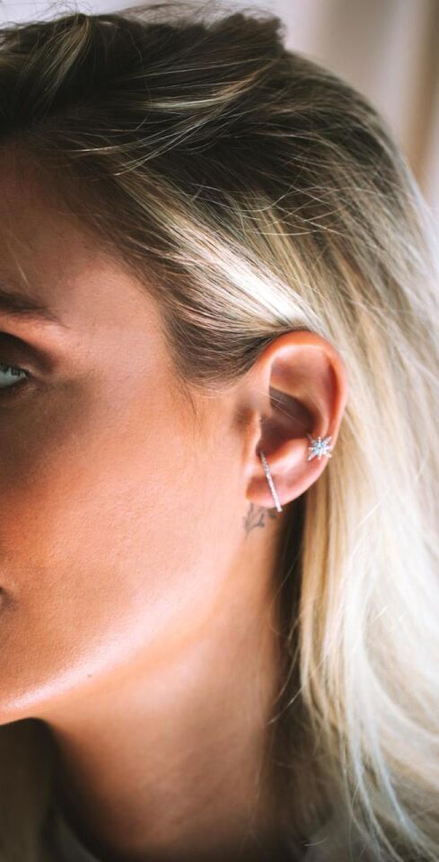 STARDUST EAR CUFF Pembe Altın