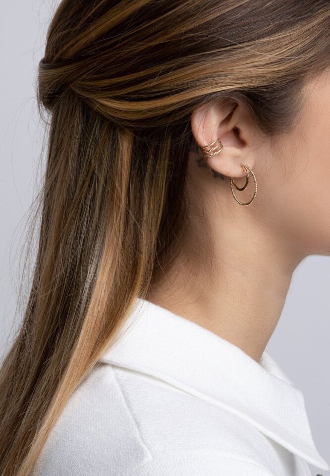 MARILYN EAR CUFF Beyaz Altın