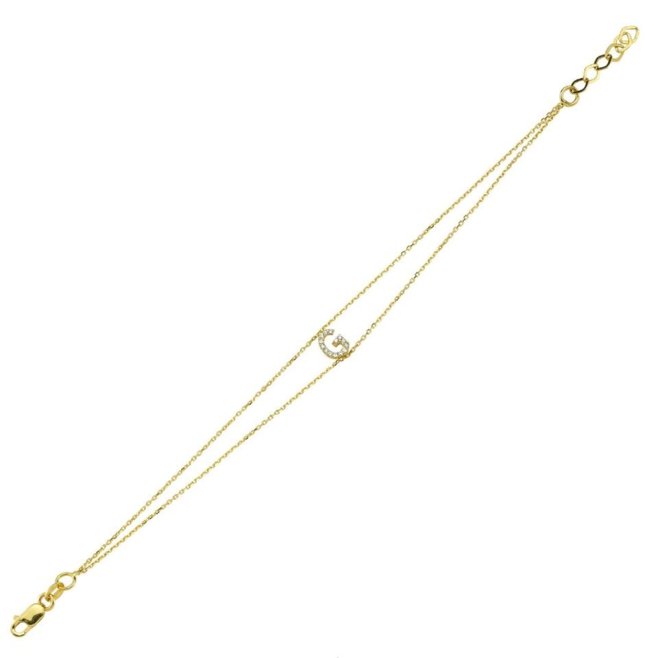 INITIAL BRACELET/ HARF BİLEKLİK Pembe Altın - A