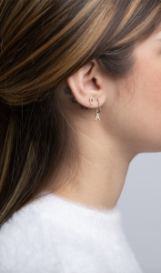 INITIAL PENDANT EARRINGS/ HARF KÜPE