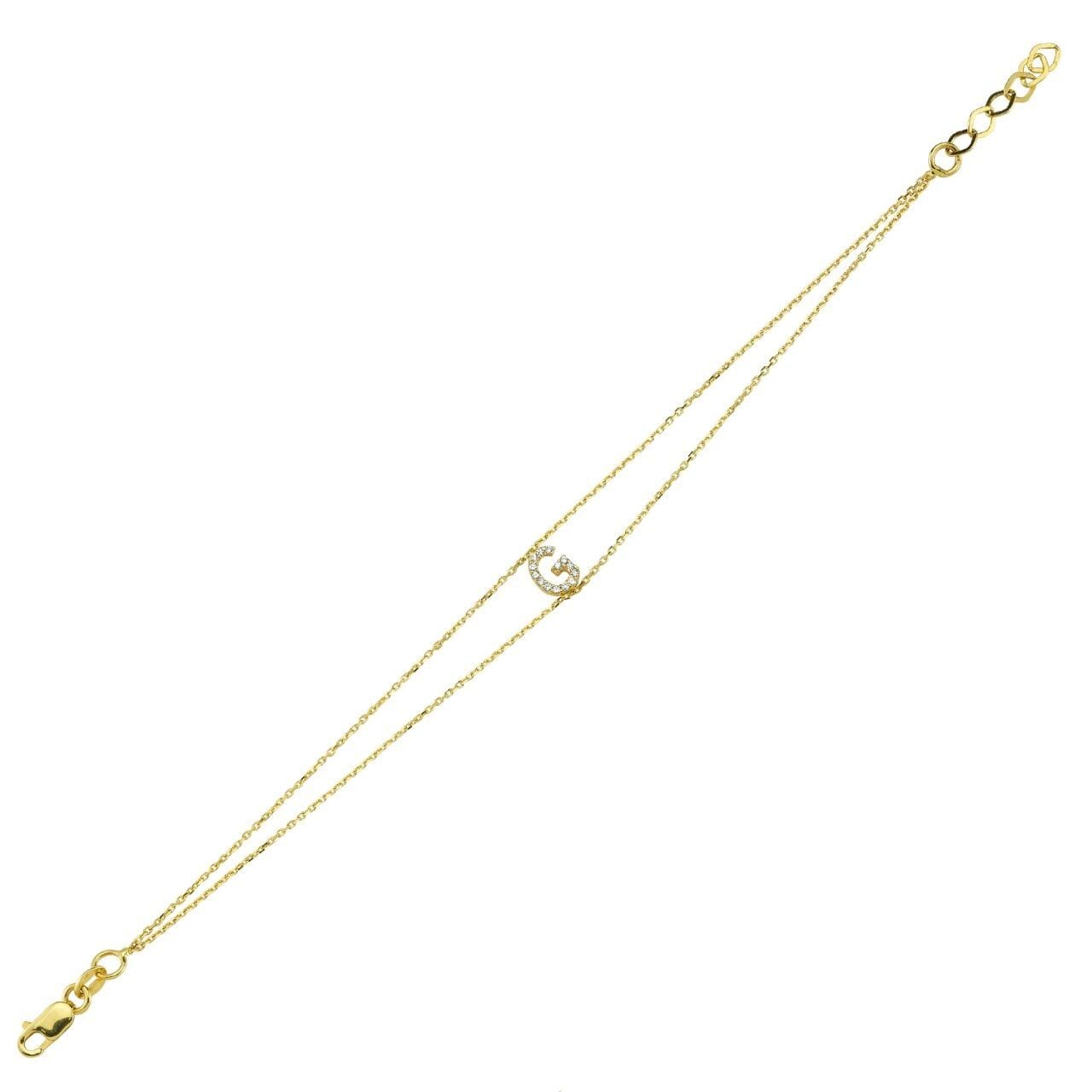 INITIAL BRACELET/ HARF BİLEKLİK Sarı Altın - M