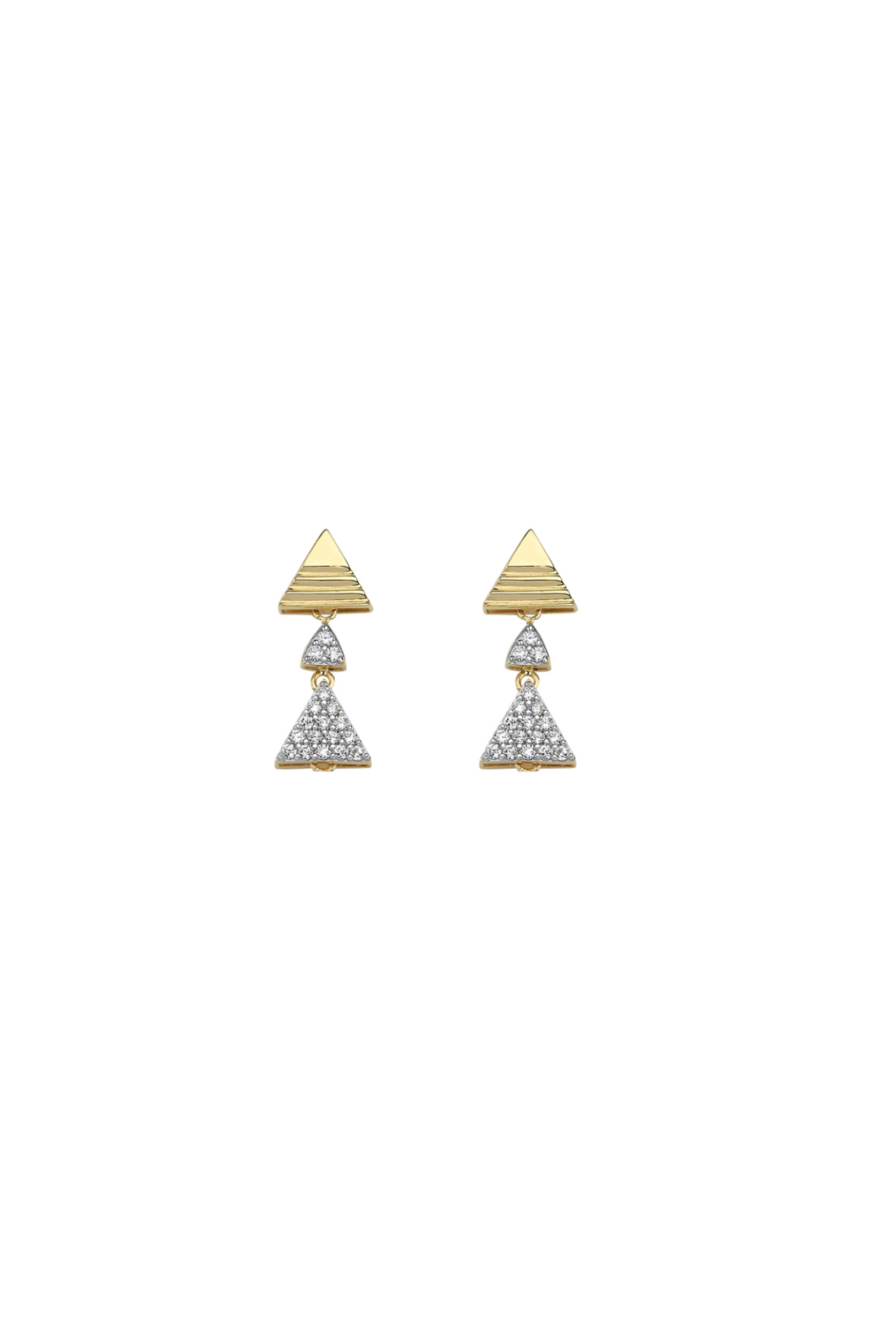 SHORT TRIANGULAR Pembe Altın - Tek