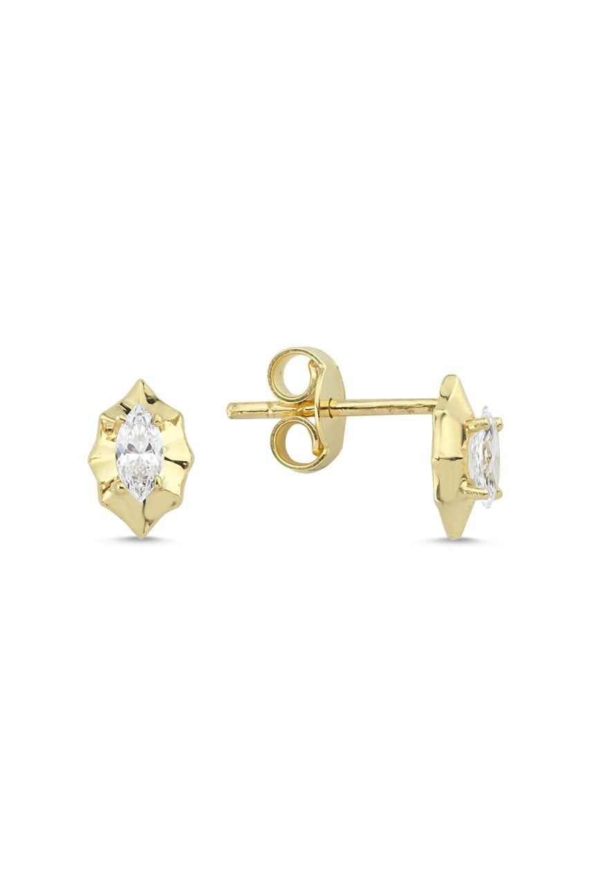 MARQUISE EARRING Pembe Altın - Tek