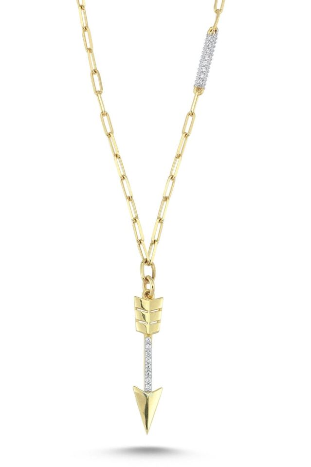 ARROW CHAIN Pembe Altın
